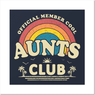 Official Member Cool Aunts Club Vintage Sunset Posters and Art